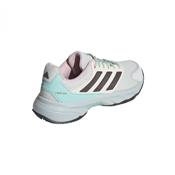 PANTOFI ADIDAS M CourtJam Control 3 Clay Crystal White Aurora Met Semi Flash Aqua [2]