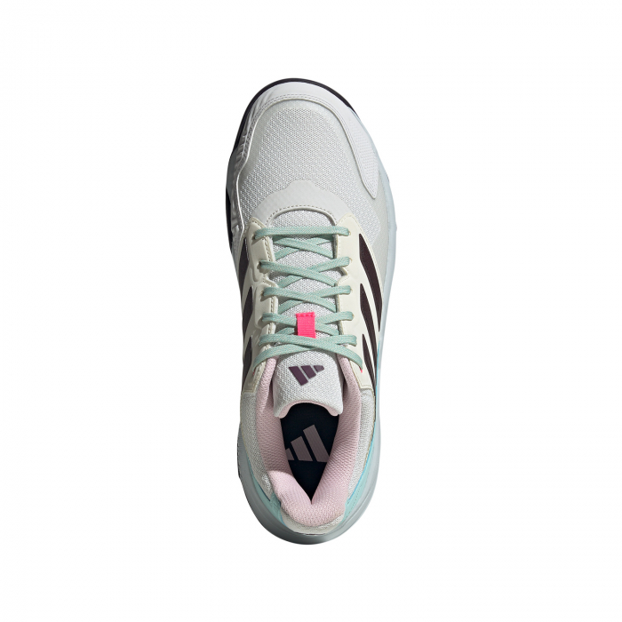 PANTOFI ADIDAS M CourtJam Control 3 Clay Crystal White Aurora Met Semi Flash Aqua [5]