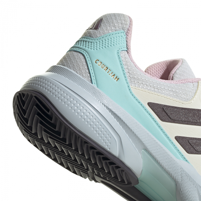 PANTOFI ADIDAS M CourtJam Control 3 Clay Crystal White Aurora Met Semi Flash Aqua [3]