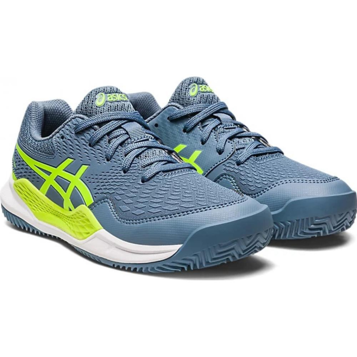 PANTOFI JUNIORI ASICS GEL-RESOLUTION 9 GS CLAY STEEL BLUE/GREEN [2]