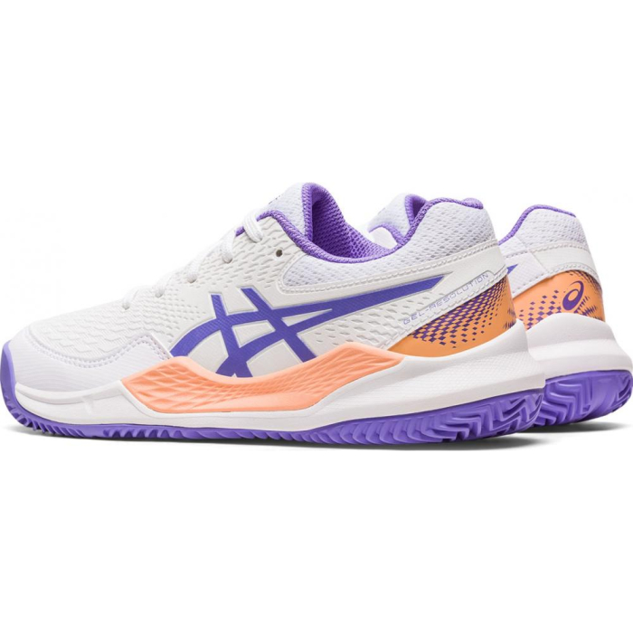 PANTOFI JUNIORI ASICS GEL-RESOLUTION 9 GS CLAY WHITE/AMETHYST [6]