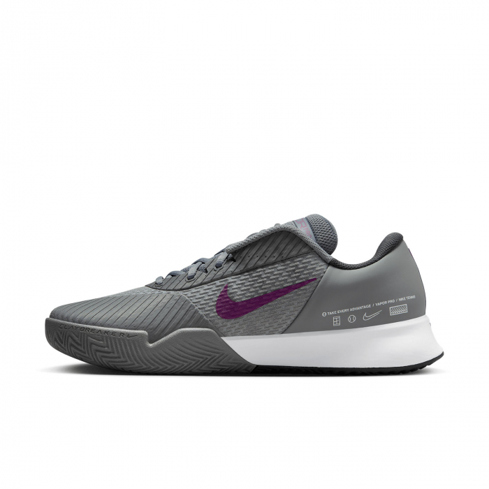 PANTOFI NIKE M Zoom Vapor Pro 2 Clay Grey Sangria [3]