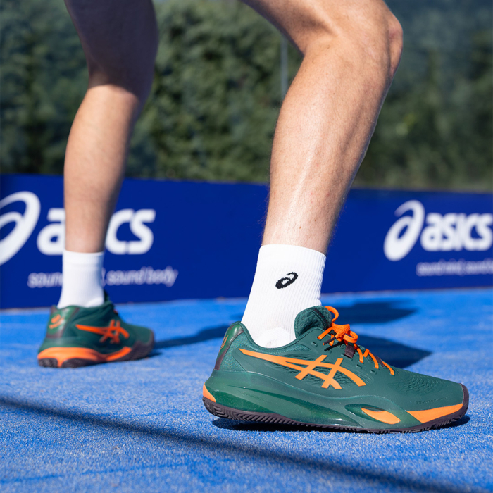 Pantofi Padel Asics Barbati Gel-Resolution X Green/Energy Orange [7]