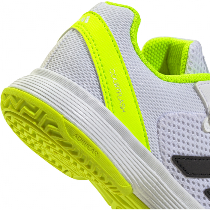 Pantofi Tenis Adidas Copii Courtflash Cloud White/Black/Lemon [3]