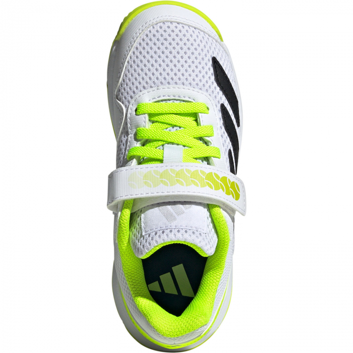 Pantofi Tenis Adidas Copii Courtflash Cloud White/Black/Lemon [5]