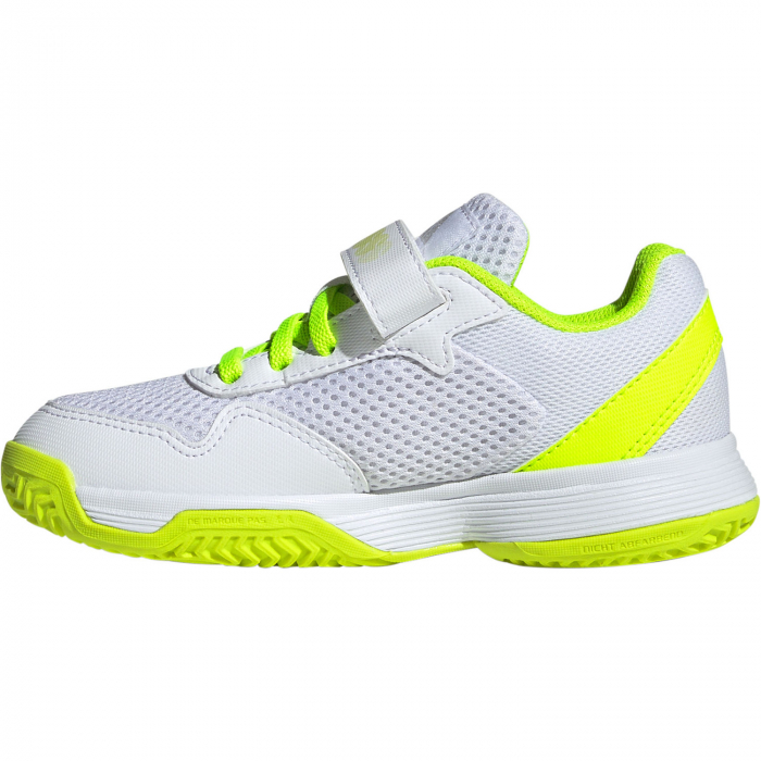 Pantofi Tenis Adidas Copii Courtflash Cloud White/Black/Lemon [2]