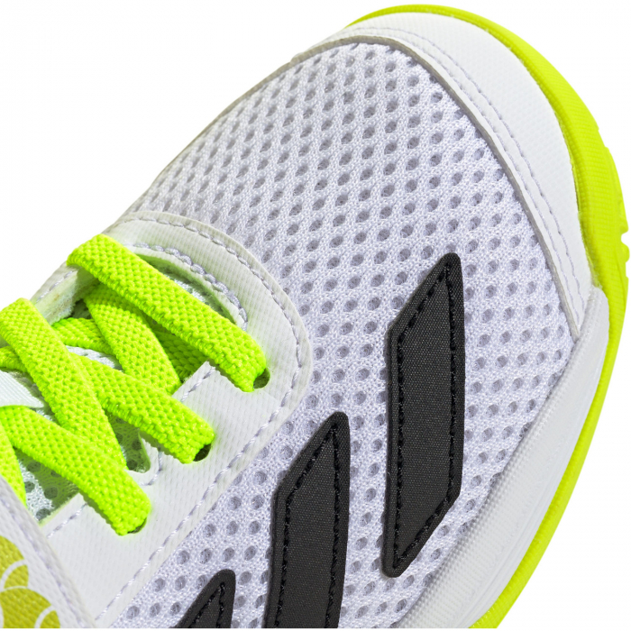 Pantofi Tenis Adidas Copii Courtflash Cloud White/Black/Lemon [4]