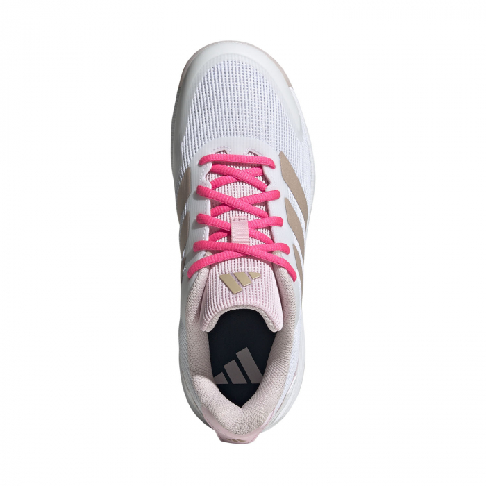 Pantofi Tenis Adidas Copii Ubersonic Off White/Silver Metallic [4]