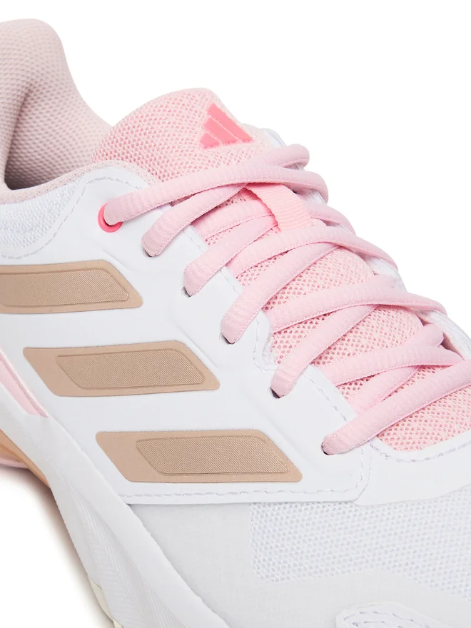 Pantofi Tenis Adidas CourtJam Control 3 White Lucid Pink [6]