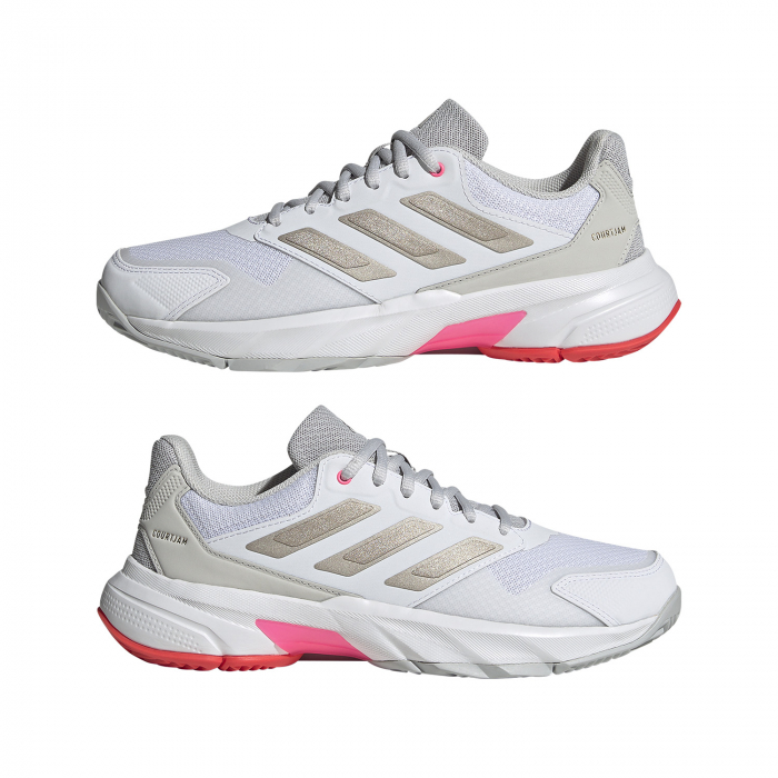 Pantofi Tenis Adidas CourtJam Control 3 White Lucid Pink [2]