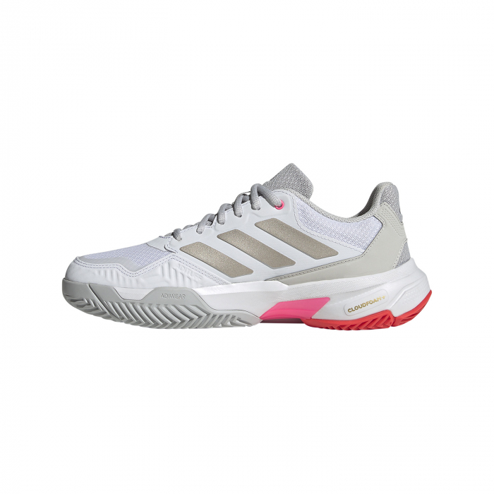 Pantofi Tenis Adidas CourtJam Control 3 White Lucid Pink [3]
