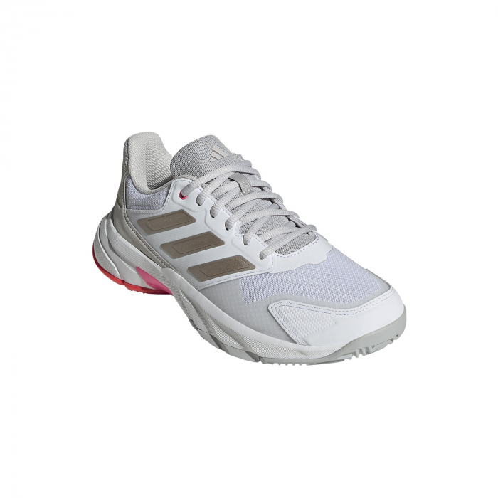 Pantofi Tenis Adidas CourtJam Control 3 White Lucid Pink [5]
