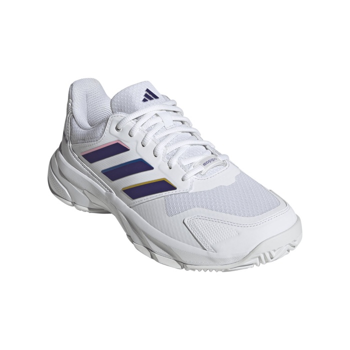Pantofi Tenis Adidas Femei Courtjam Control 3 White/Collegiate Purple [2]