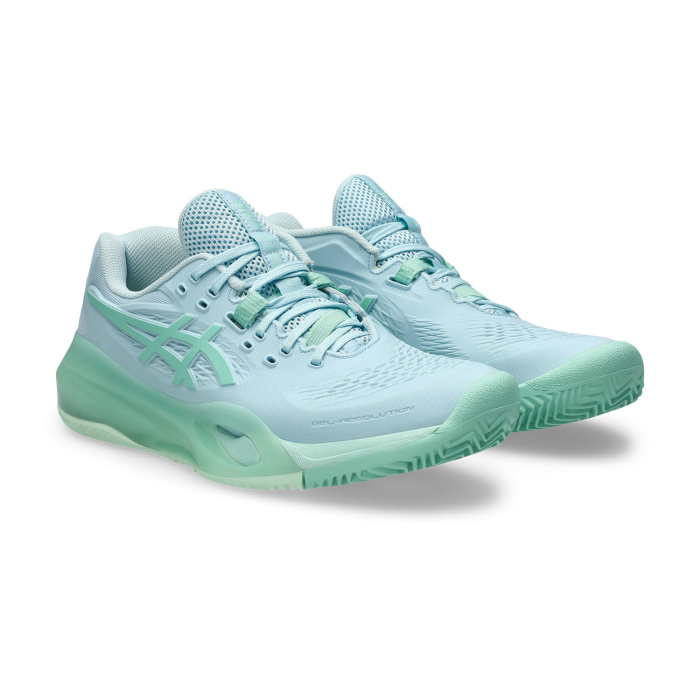 Pantofi Tenis Asics Femei Gel-Resolution X Zgura Light Blue/Oasis Green [3]