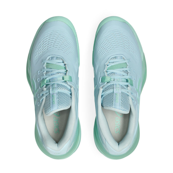 Pantofi Tenis Asics Femei Gel-Resolution X Zgura Light Blue/Oasis Green [6]