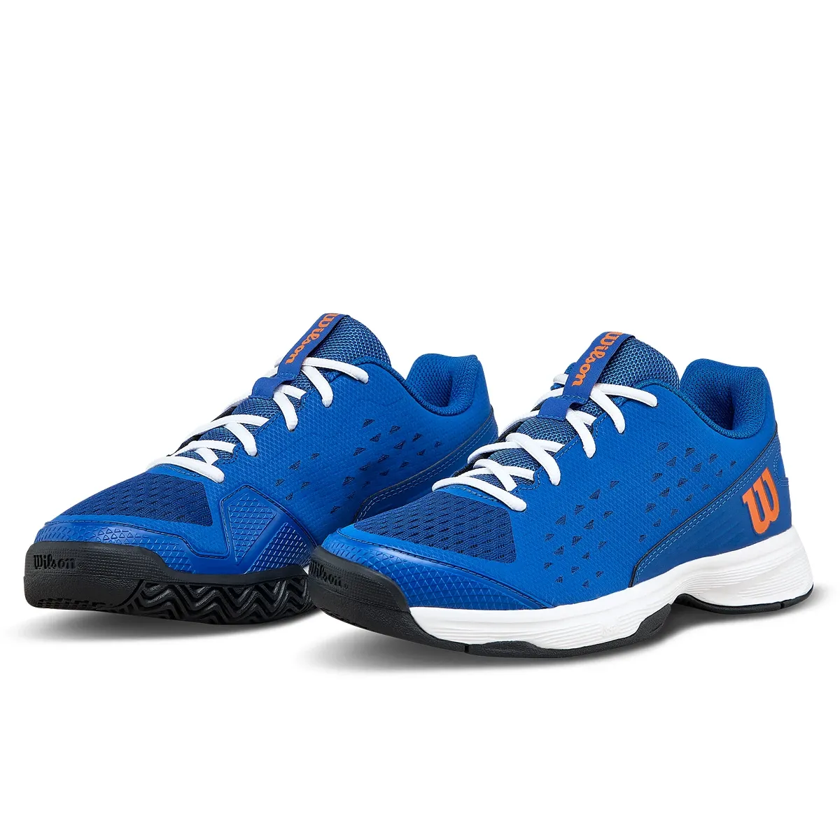 Pantofi Tenis Wilson Copii Rush Pro L Deja Vu Blue/Orange Tiger/White [3]