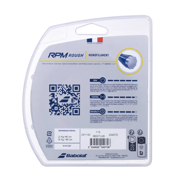 Racordaj Babolat RPM Power Rough Gri 1.25 - 12m [2]