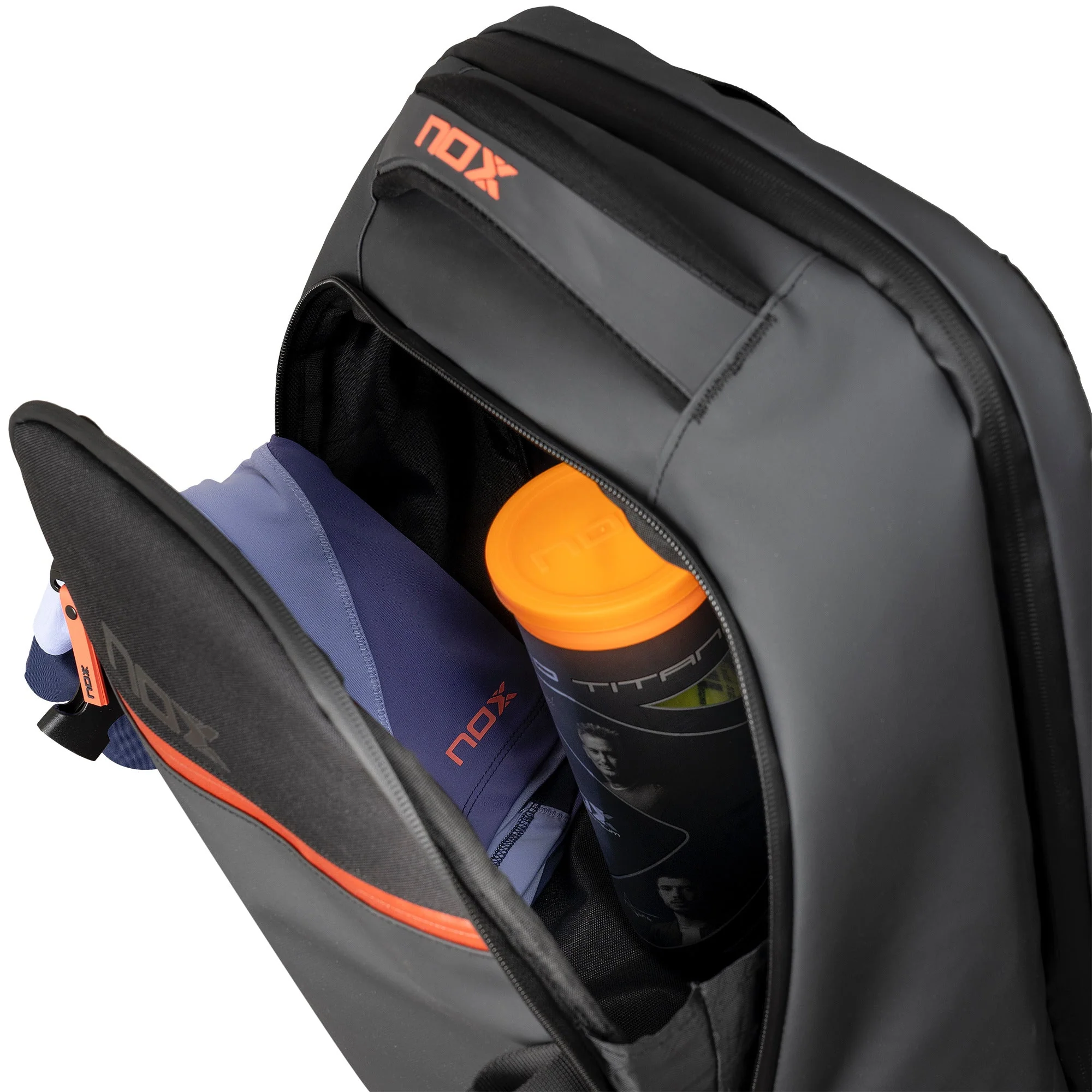 Rucsac Padel Nox Luxury Open Series Negru/Rosu [4]
