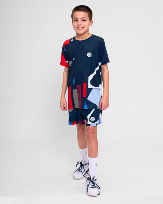 Short Baiat BIDI BADU New York 2024 Albastru Inchis/Rosu/Albastru [5]