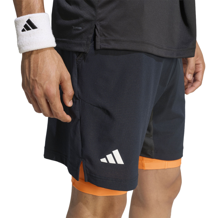 Short Tenis Adidas Barbati 2in1 Climacool 7in Black/Orange [4]