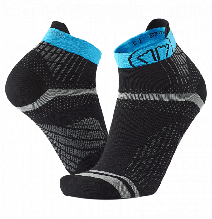Sosete Alergare Sidas Run Feel Black/Turquoise L [3]