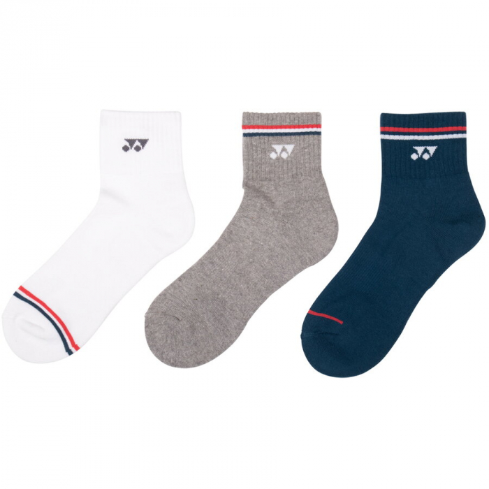 Sosete Tenis Yonex Set 3per Alb/Gri/Albastru [1]