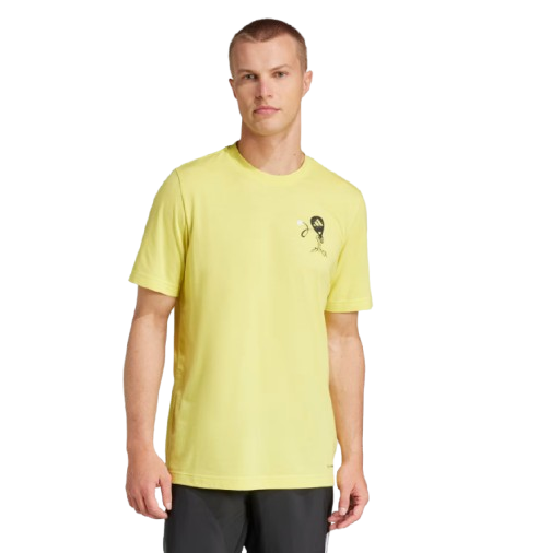Tricou Adidas Barbati Grafic Padel Zone Yellow [4]