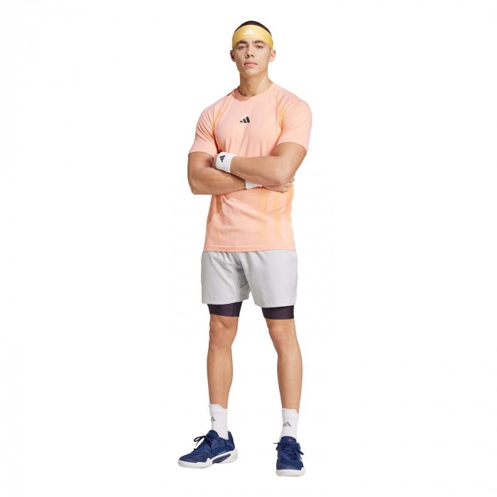 TRICOU ADIDAS M Pro Seamless AEROREADY FreeLift Pink [3]