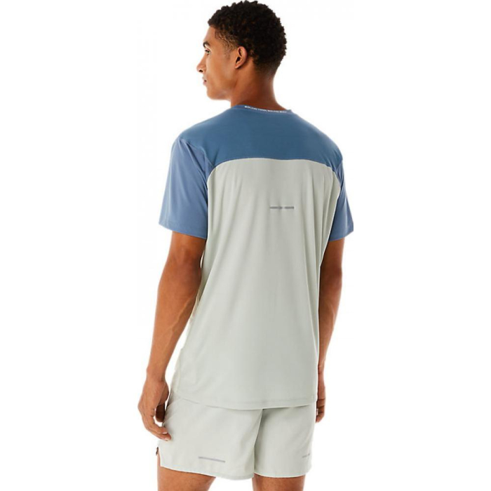 TRICOU alergare ASICS RACE SS STEEL BLUE/LIGHT SAGE [2]
