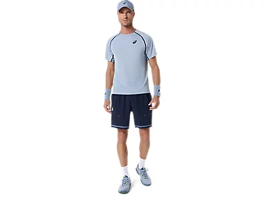 Tricou Asics Barbati Match SS Grey Blue [6]