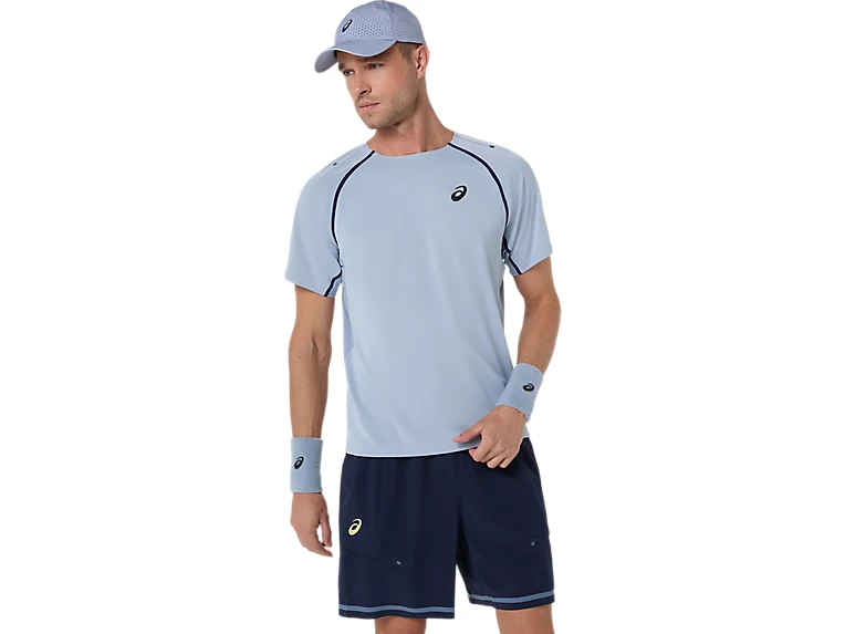 Tricou Asics Barbati Match SS Grey Blue [5]
