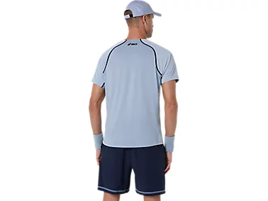 Tricou Asics Barbati Match SS Grey Blue [2]