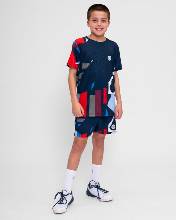 Tricou Baiat BIDI BADU New York 2024 Albastru Inchis/Rosu/Albastru [5]