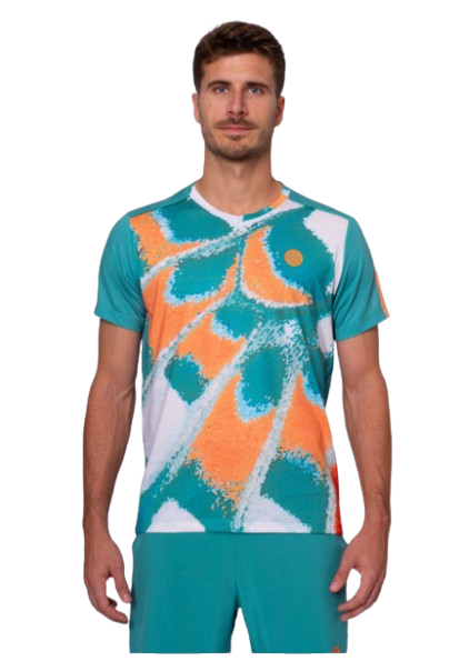 Tricou Bidi Badu Barbati Melbourne 2025 V-Neck Petrol/Portocaliu [3]