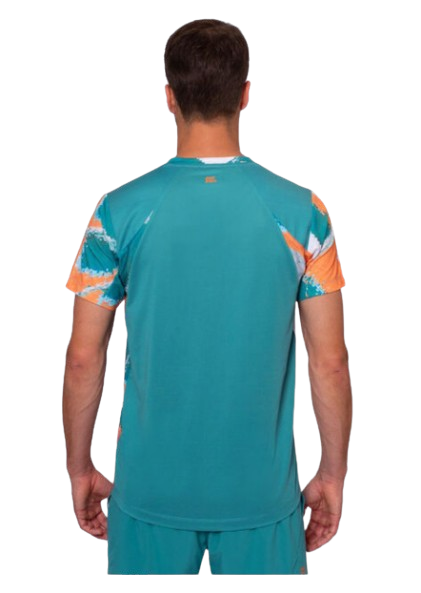 Tricou Bidi Badu Barbati Melbourne 2025 V-Neck Petrol/Portocaliu [4]