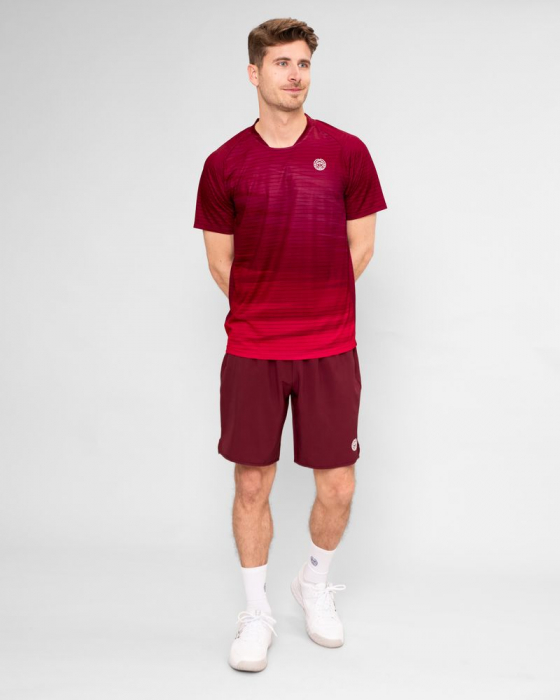 Tricou BIDI BADU Protected Leafs Bordeaux [3]