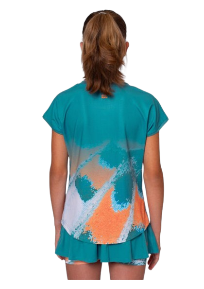 Tricou Bidi Badu Copii Melbourne 2025 Petrol/Portocaliu [4]