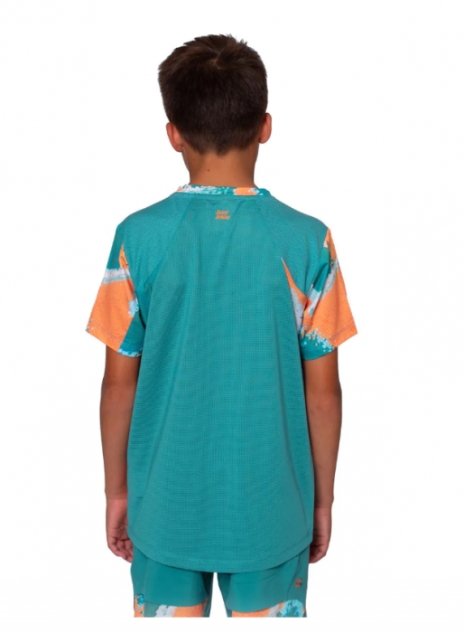 Tricou Bidi Badu Copii Melbourne 2025 V-Neck Petrol/Portocaliu [2]