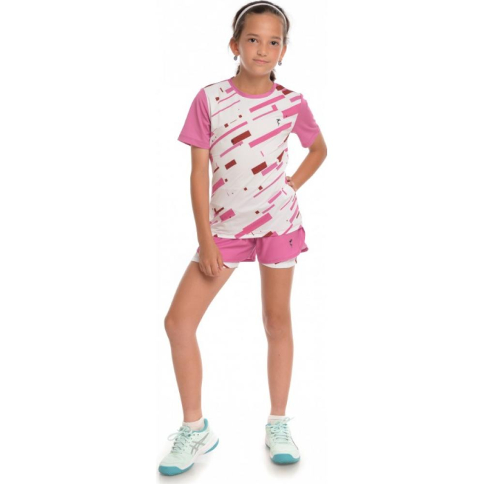 Tricou JOYBEK MILANO Junior Girl White Pink [3]