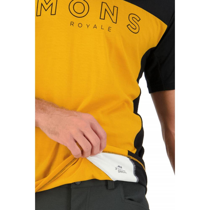 Tricou merino Mons Royale M Redwood Enduro VT Black /Gold [4]