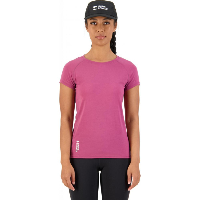 Tricou merino Mons Royale W Bella Tech Tee Berry [2]