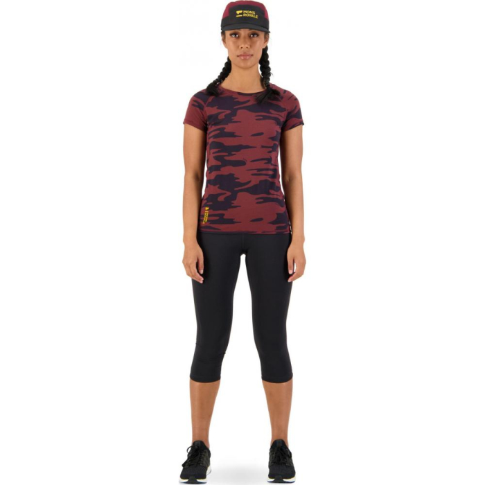 Tricou merino Mons Royale W Bella Tech Tee Chocolate Camo [4]