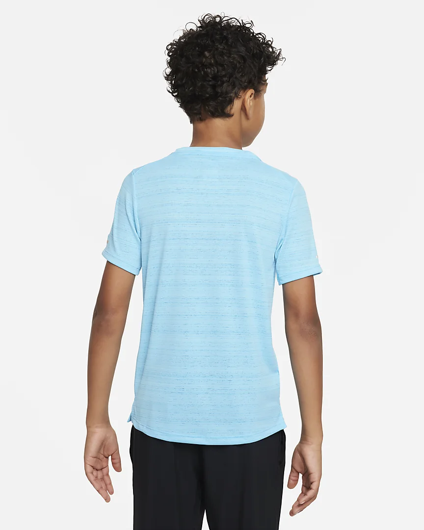TRICOU NIKE Baieti Dr-Fit Miler Light Blue [4]