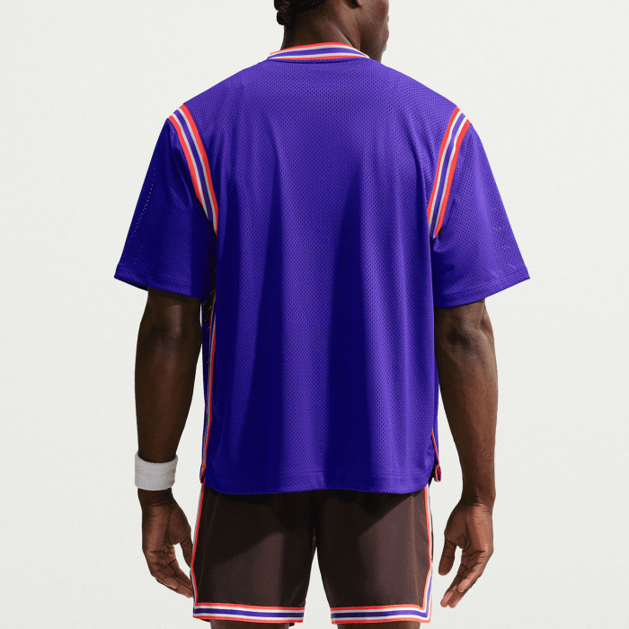 Tricou Nike Barbati cu Nasturi Slam NY Dark Concord/Bright Crimson [6]