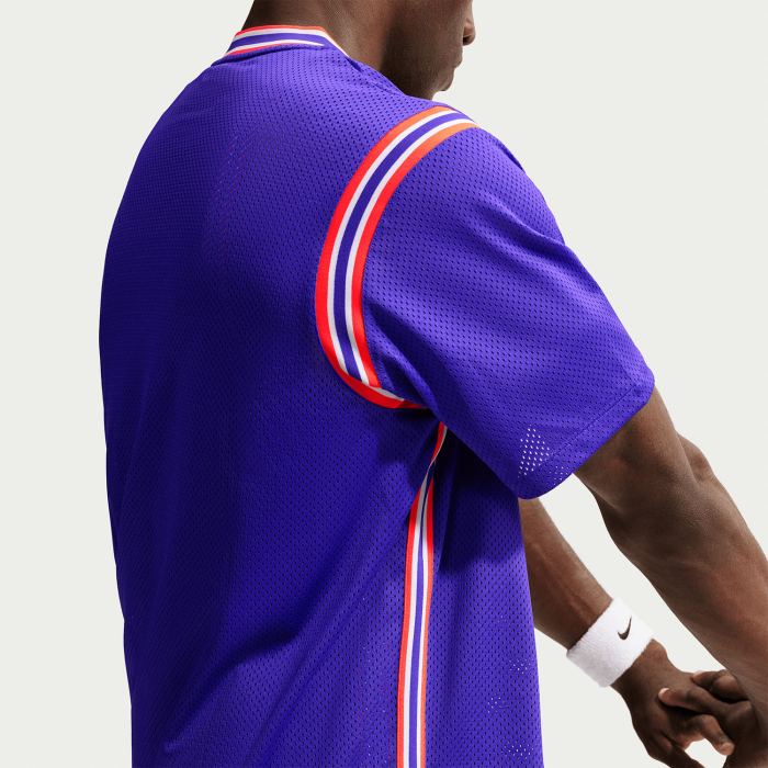 Tricou Nike Barbati cu Nasturi Slam NY Dark Concord/Bright Crimson [5]