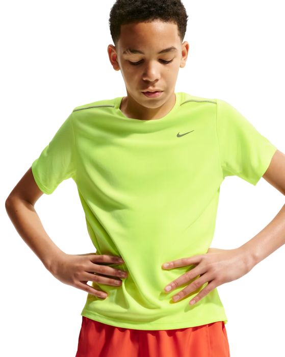 Tricou Nike Copii Miler Dri-FIT Volt Ice/Heather [3]