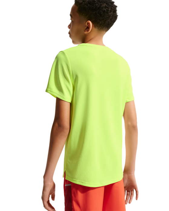 Tricou Nike Copii Miler Dri-FIT Volt Ice/Heather [2]