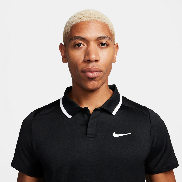 TRICOU NIKE  M Dri-FIT Advantage Polo Black/White [5]