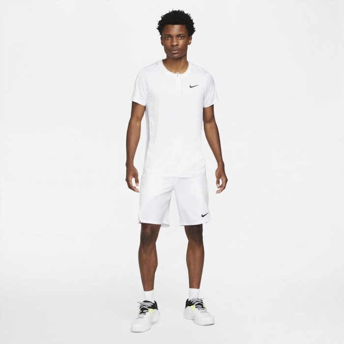 TRICOU NIKE M DRI-FIT ADVANTAGE POLO WHITE/BLACK [2]