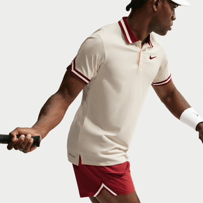 Tricou Polo Nike Barbati Aero-FIT Slam NY Pale Ivory/Team Red [2]